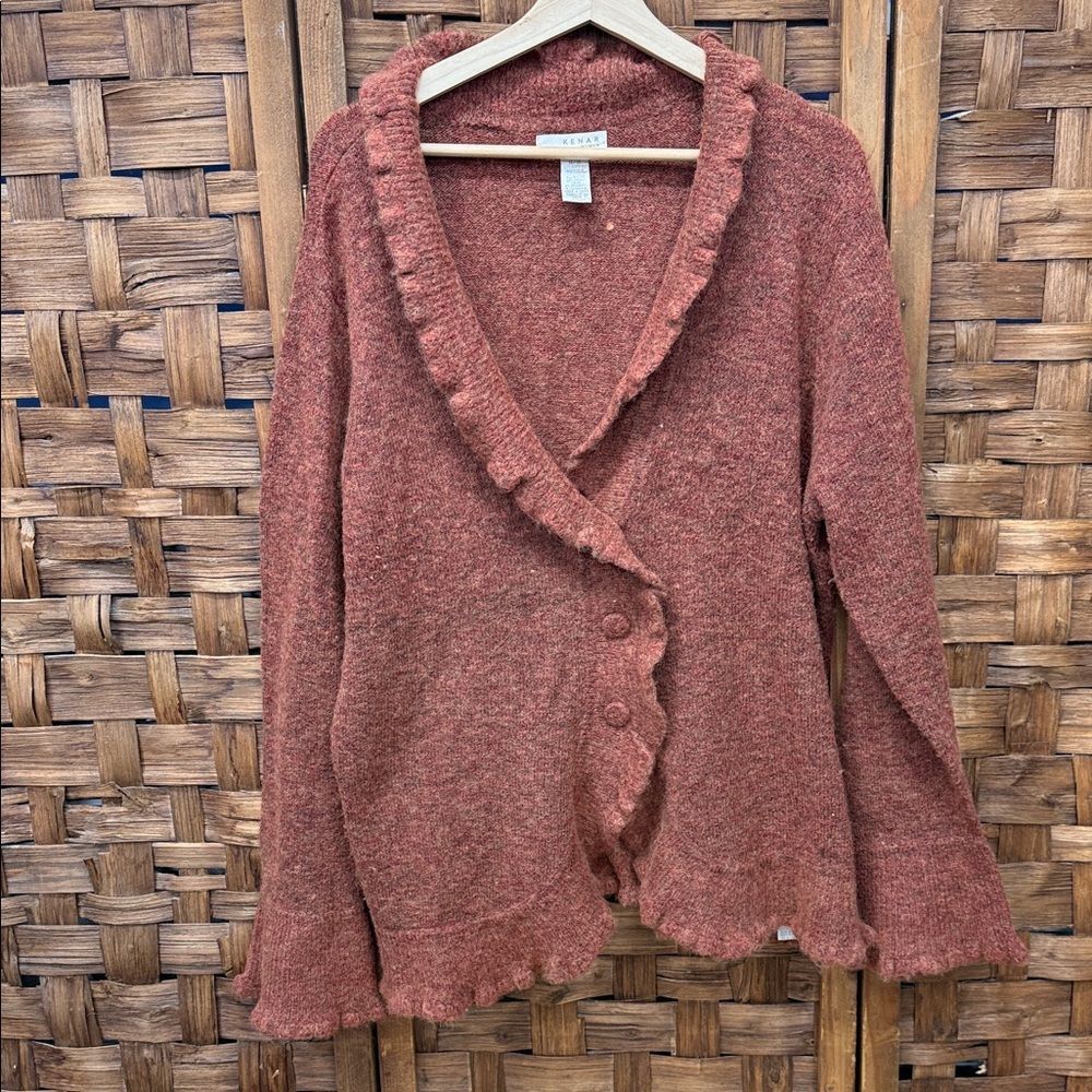 Kenar Rust Cardigan Sweater